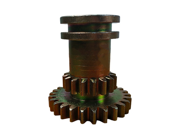 Dual-Stage Spur Gear Shaft with Integrated Hub and Shoulder